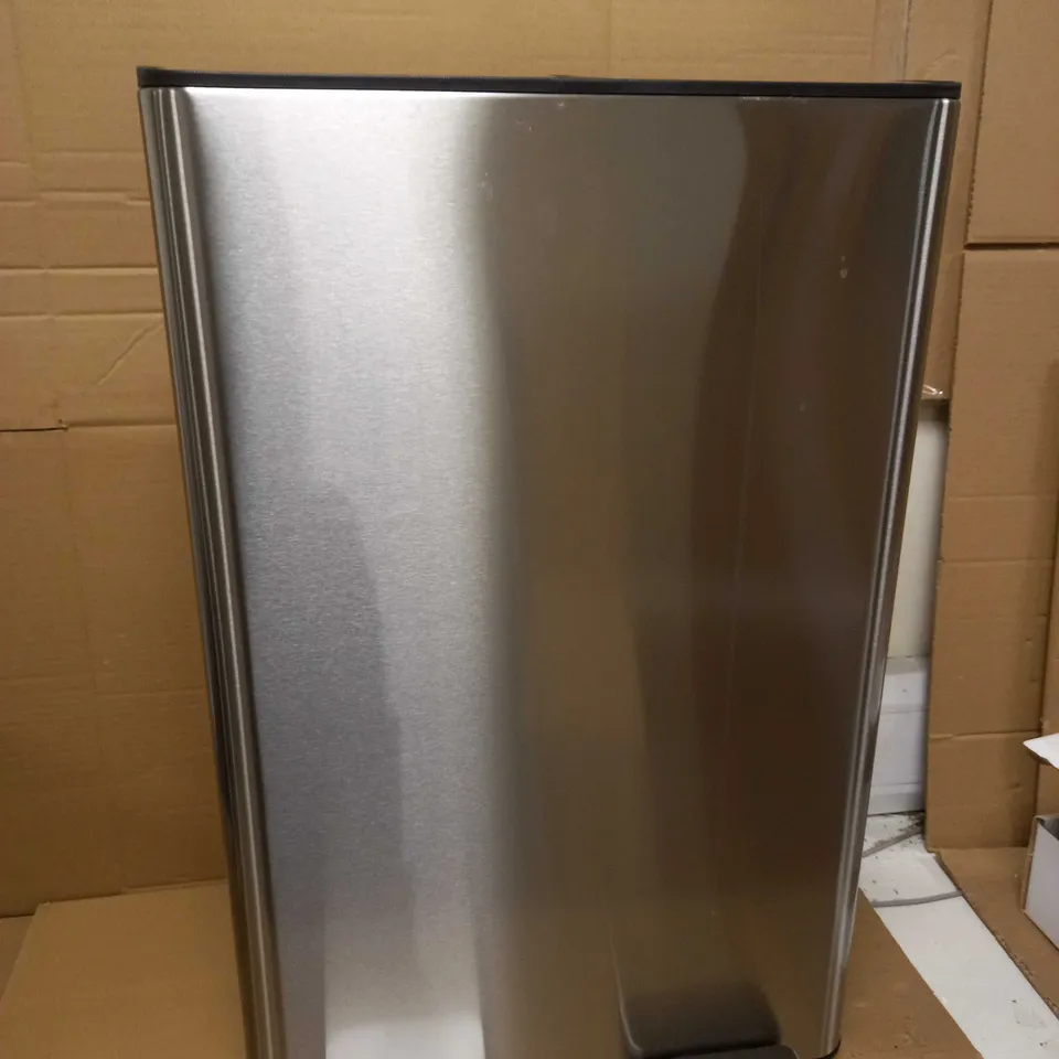 JOHN LEWIS TWO COMPARTMENT BIN - STAINLESS STEEL	