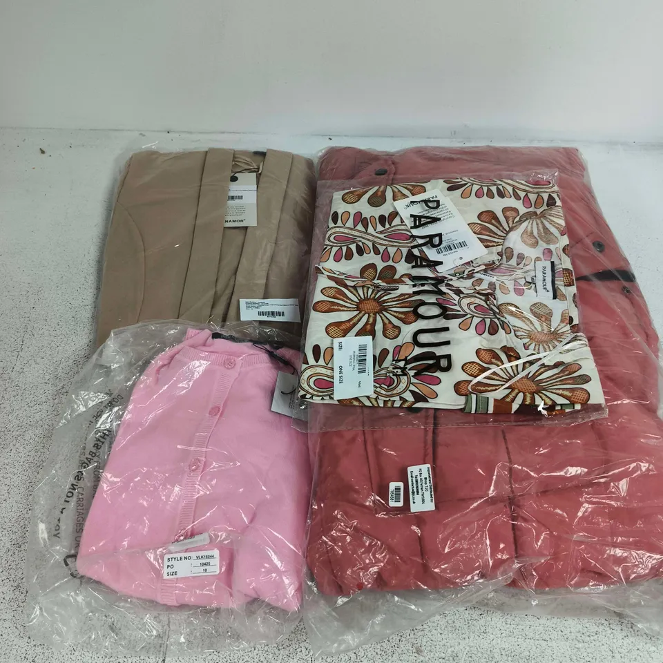 APPROXIMATELY 40 ASSORTED CLOTHING ITEMS IN VARIOUS SIZES, STYLES & COLOURS TO INCLUDE BRANDS SUCH AS PARAMOUR, PURE&NATURAL, ANAMOR, ETC - COLLECTION ONLY