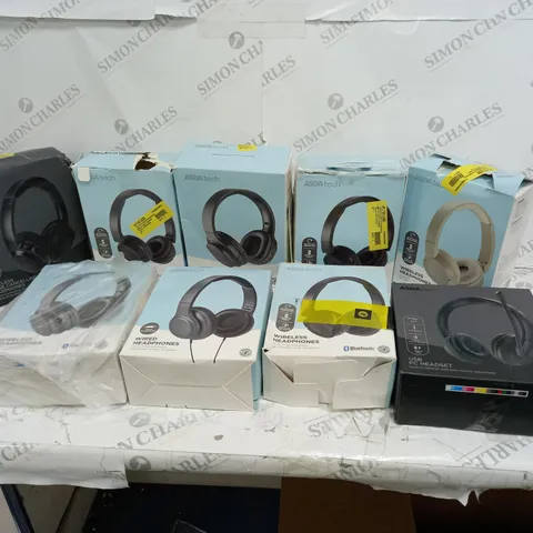 9 ASSORTED WIRELESS HEADPHONES