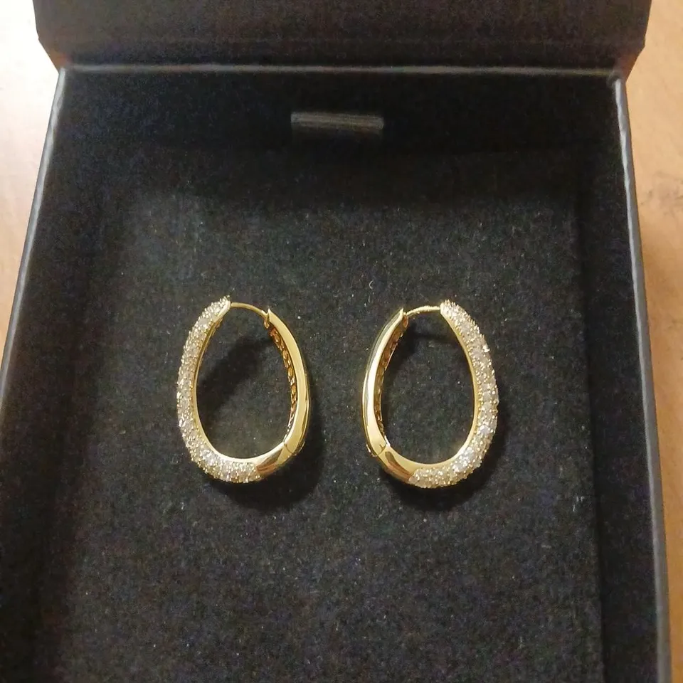 PAUL COSTELLO FOR DIAMONIQUE WAVE CHAIN LINK EARRINGS 