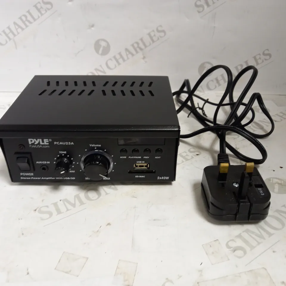 PYLE USA PCAU25A 2 X 40W STEREO POWER AMPLIFIER