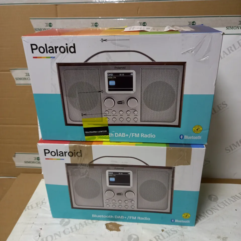 LOT OF 2 POLAROID BLUETOOTH DAB+/FM RADIOS