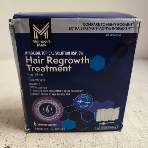 BOXED MEMBER'S MARK HAIR LOSS REGROWTH TREATMENT FOR MEN