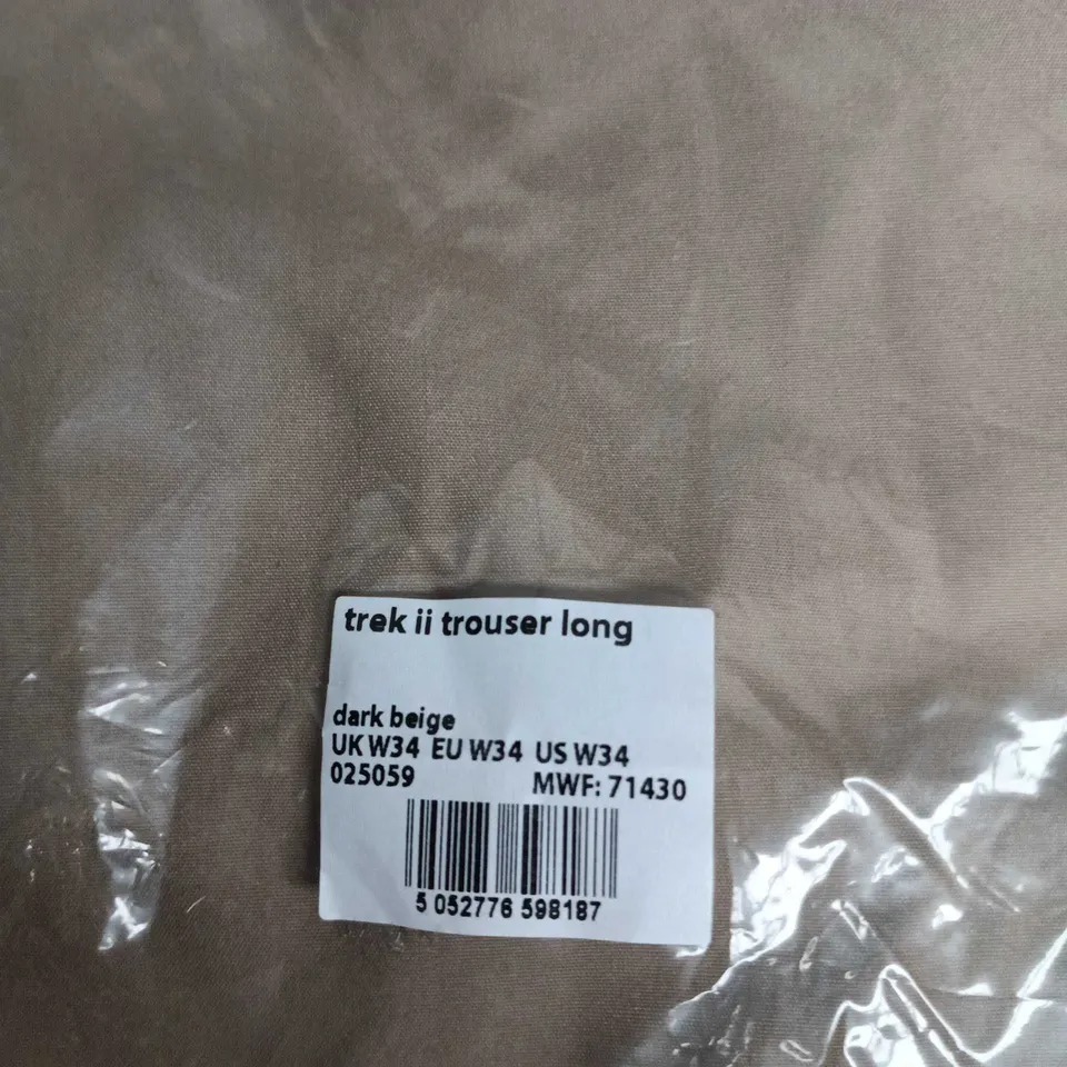 MOUNTAIN WAREHOUSE TREK II TROUSERS LONG – DARK BEIGE, UK W34 X L34