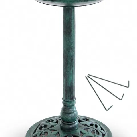 BOXED TRADITIONAL ORNAMENTAL GARDEN PEDESTAL BIRD BATH OUTDOOR WATER