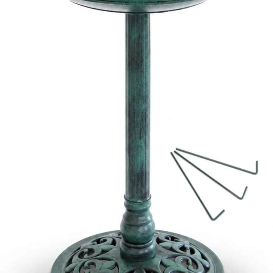 BOXED TRADITIONAL ORNAMENTAL GARDEN PEDESTAL BIRD BATH OUTDOOR WATER