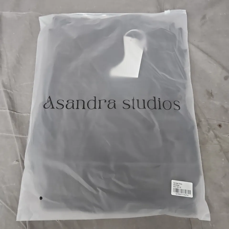 BAGGED ASANDRA STUDIOS THE CINDY DRESS – BLACK – UK 12 (SIZE L)