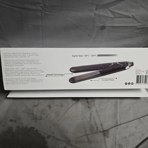 VODUZ INFRARED HAIR STRAIGHTENER – DIGITAL TEMP 120–230°C (BOXED)