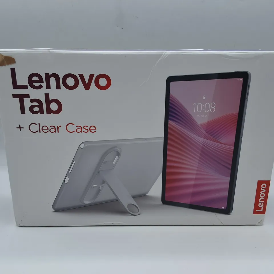 BOXED LENOVO TAB + CLEAR CASE 64GB IN LUNA GREY - TB311XU
