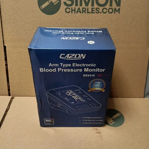 BOXED CAZON ARM TYPE ELECTRONIC BLOOD PRESSURE MONITOR