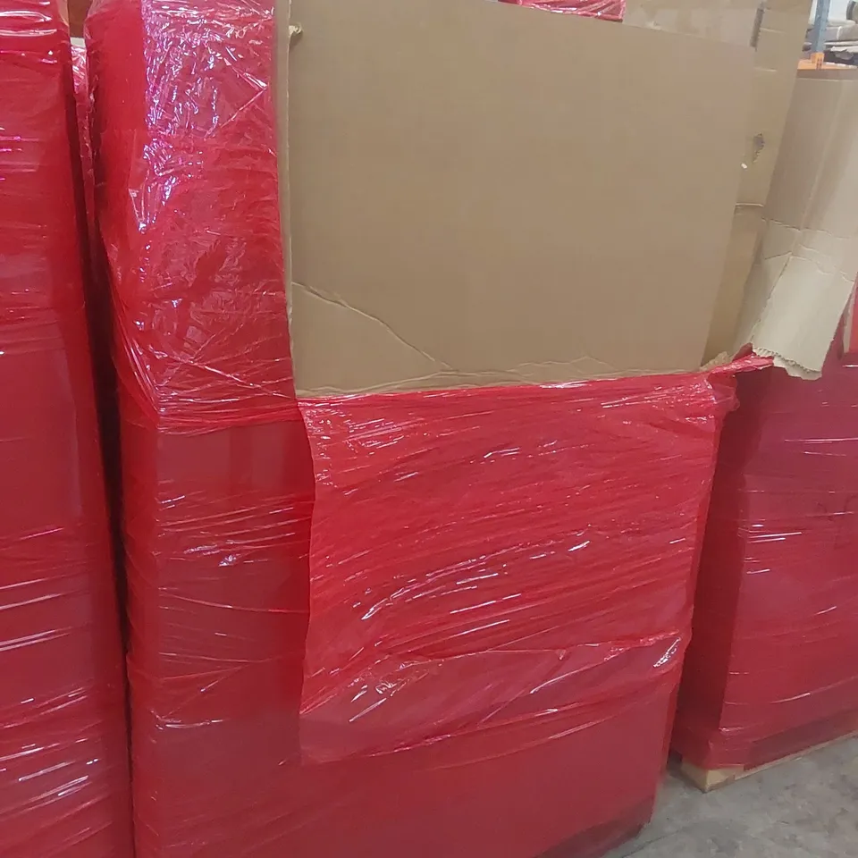 PALLET CONTAINING A LARGE QUANTITY OF ASSORTED ITEMS INCLUDING: DISTILLER, FLOOR FAN, ROUND SIDE TABLE ECT