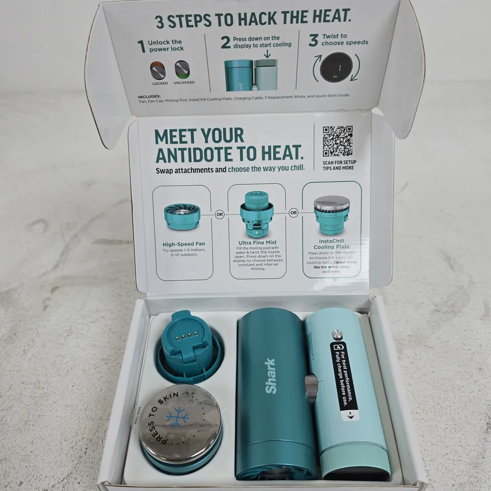 SHARK CHILL PILL 3-IN-1 FAN, MIST AND INSTACHILL COOLING