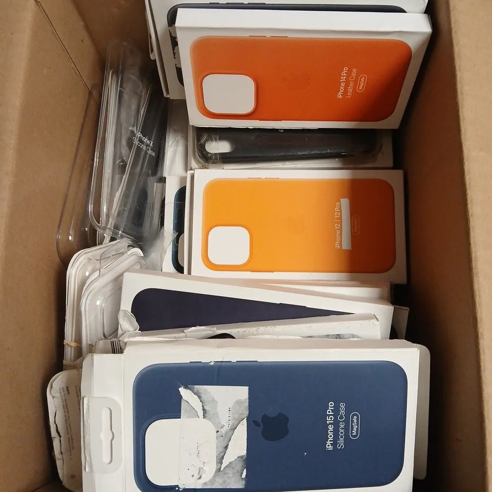 APPROXIMATELY 30 ASSORTED IPHONE PROTECTIVE SMARTPHONE CASES FOR VARIOUS MODELS 