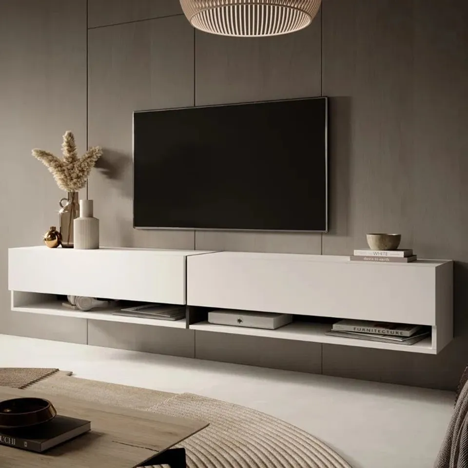 BOXED MIRRGO TV STAND FOR TVS UP TO 75" (1 BOX)