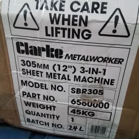 BOXED CLARKE METALWORK 12" 3-IN-1 SHEET METAL MACHINE
