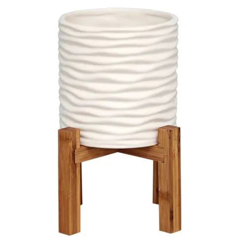 BOXED PLANT POT ON STAND