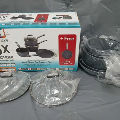 SCOVILE NEVERSTICK+ 5PCE COOKWARE SET IN GREY