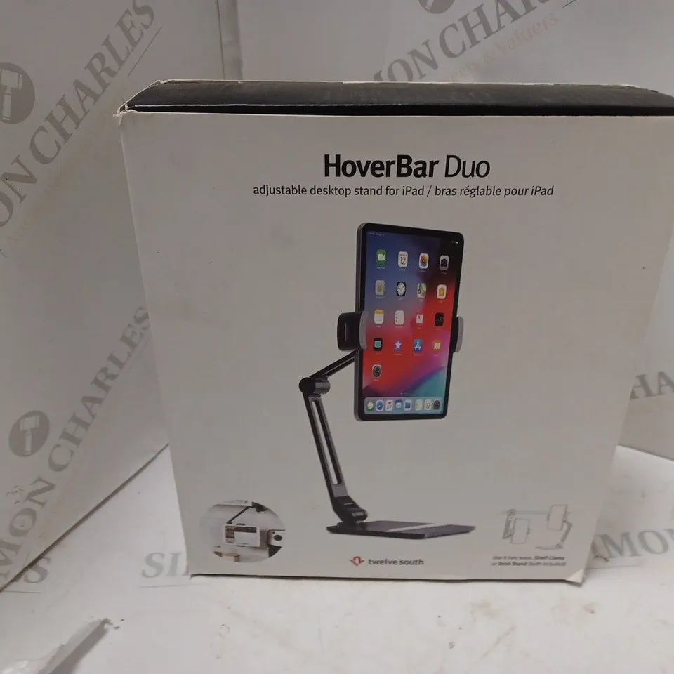 BOXED HOVERBAR DUO ADJUSTABLE DESKTOP STAND FOR IPAD