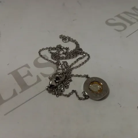 TOMMY HILFIGER CLASSIC SILVER PLATED CUBIC ZIRCONIA PENDANT LADIES NECKLACE