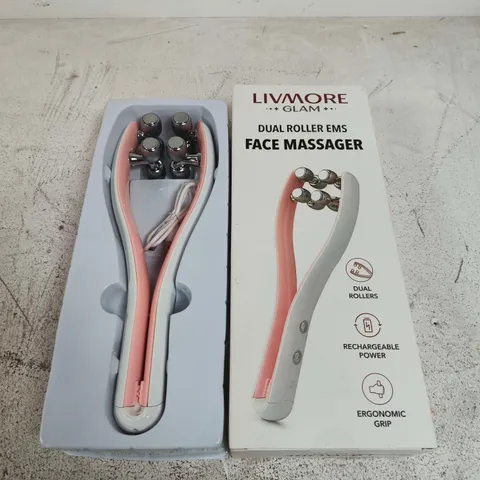 LIVMORE GLAM DUAL ROLLER EMS FACE MASSAGER