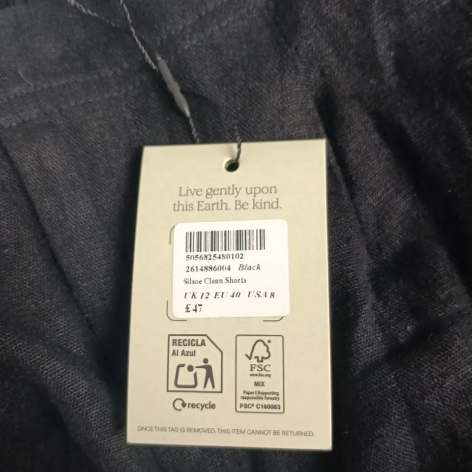 UK 12 NOBODY'S CHILD BLACK SHORTS (EU 40, US 8) – WOMEN'S CLOTHING