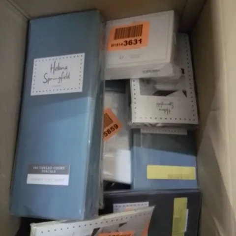 BOX CONTAINING APPROXIMATELY 15 UNITS OF BRAND NEW PILLOW CASES AND BEDDING SHEETS