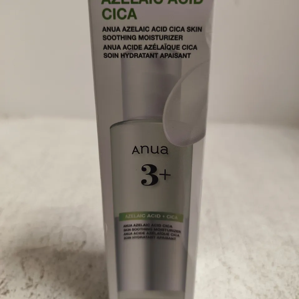 SEALED ANUA AZELAIC ACID 3+ CICA SKIN SOOTHING MOISTURISER 100ML
