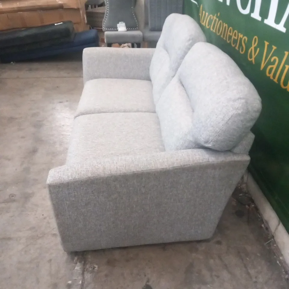 DESIGNER GREY FABRIC TWO SEATER SOFA