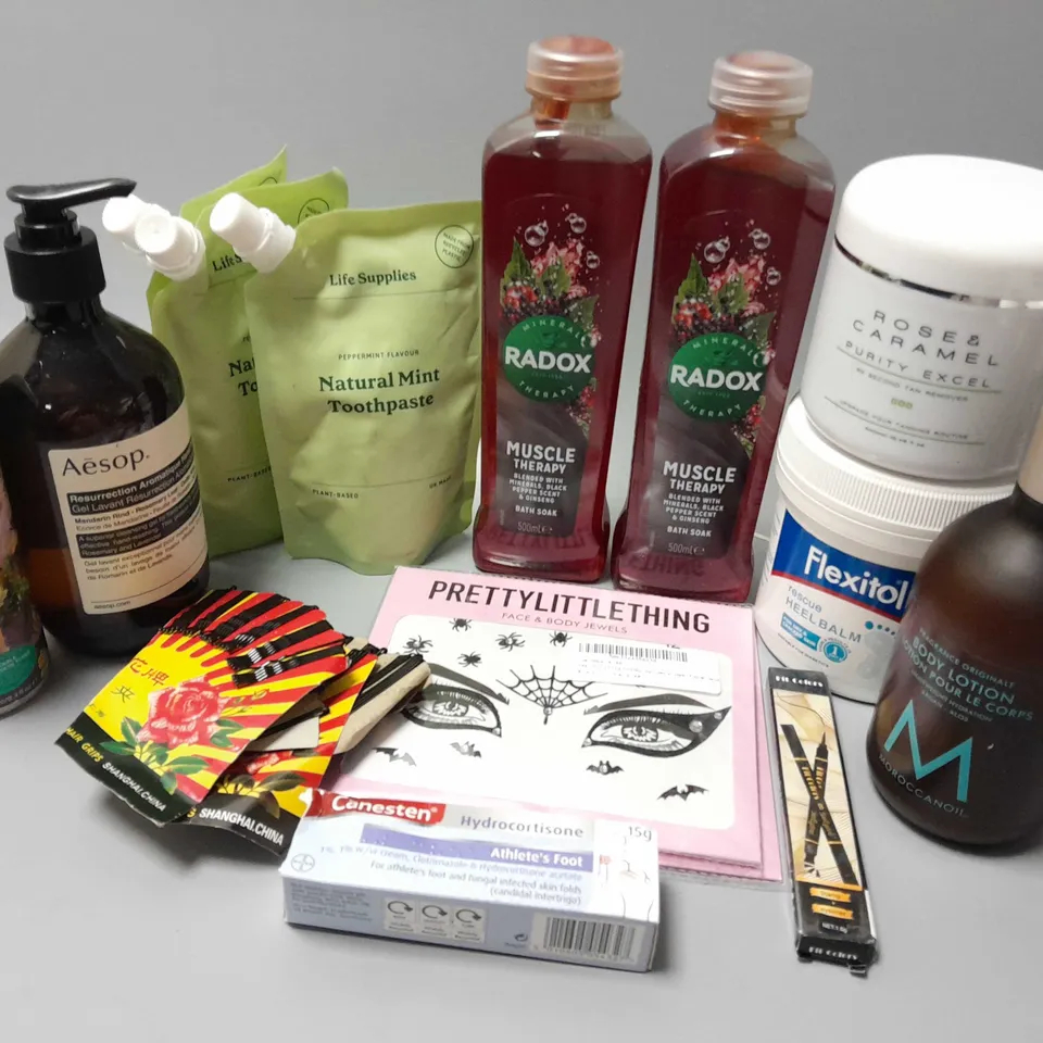 LOT OF BEAUTY PRODUCTS TO INCLUDE RADOX MUSCLE THERAPY, ETC
