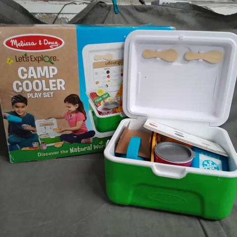 BOXED MELISSA & DOUG LET'S EXPLORE CAMP COOLER PLAY SET  