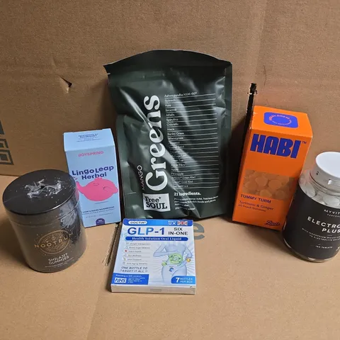 APPROXIMATELY 15 ASSORTED VITAMIN/HEALTH AID PRODUCTS TO INCLUDEMYVITAMINS ELECTROLYTE PLUS, FREE SOUL GREENS MANGO, NOOTRUM SHILAJIT GUMMIES, ETC - COLLECTION ONLY