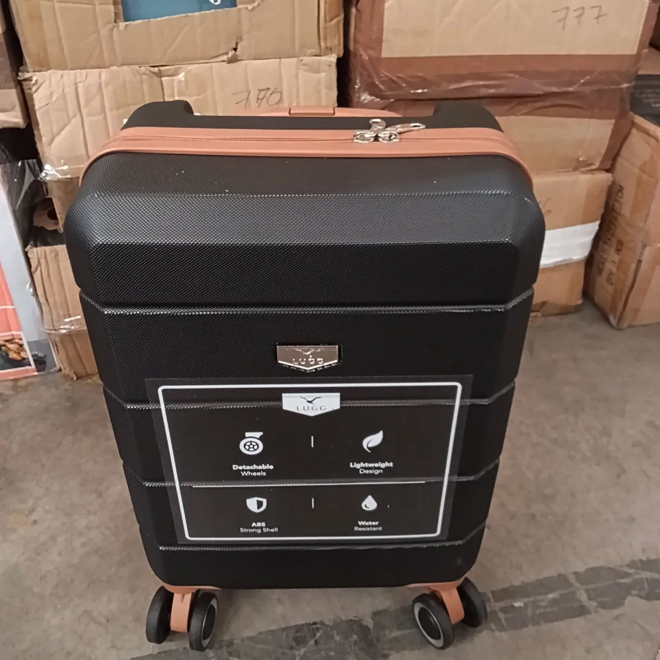 BOXED LUGG 40cm JETSET SUITCASE - BLACK/BROWN 