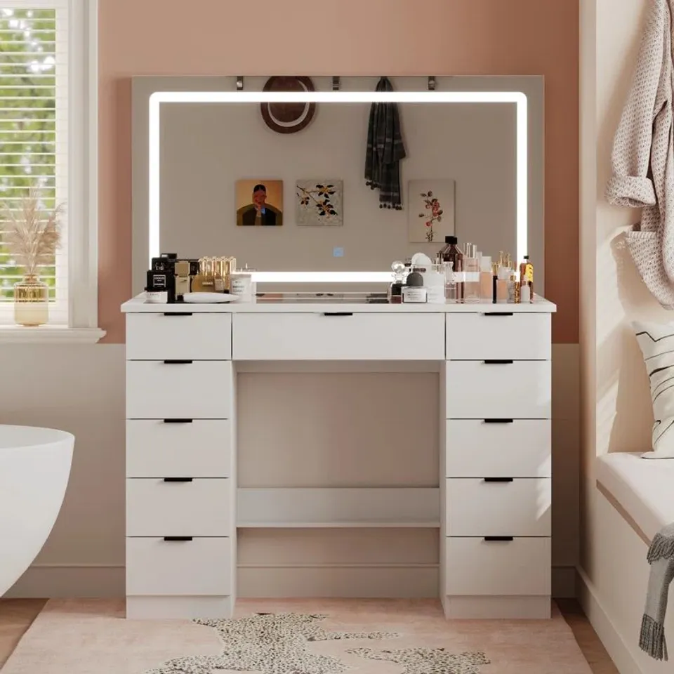 BOXED CARIEN DRESSING TABLE WITH MIRROR (2 BOXES)