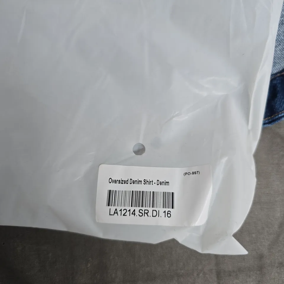 LOUNGE BRITISH DESIGN DENIM SHIRT – OVERSIZED, UK 16 (EU 44)