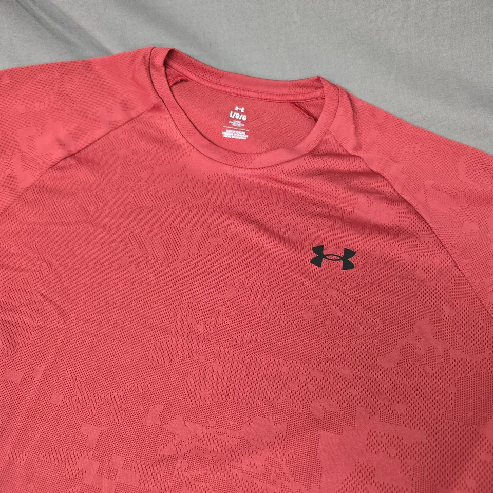 UNDER ARMOUR PERFORMANCE T-SHIRT – RED WITH UA LOGO