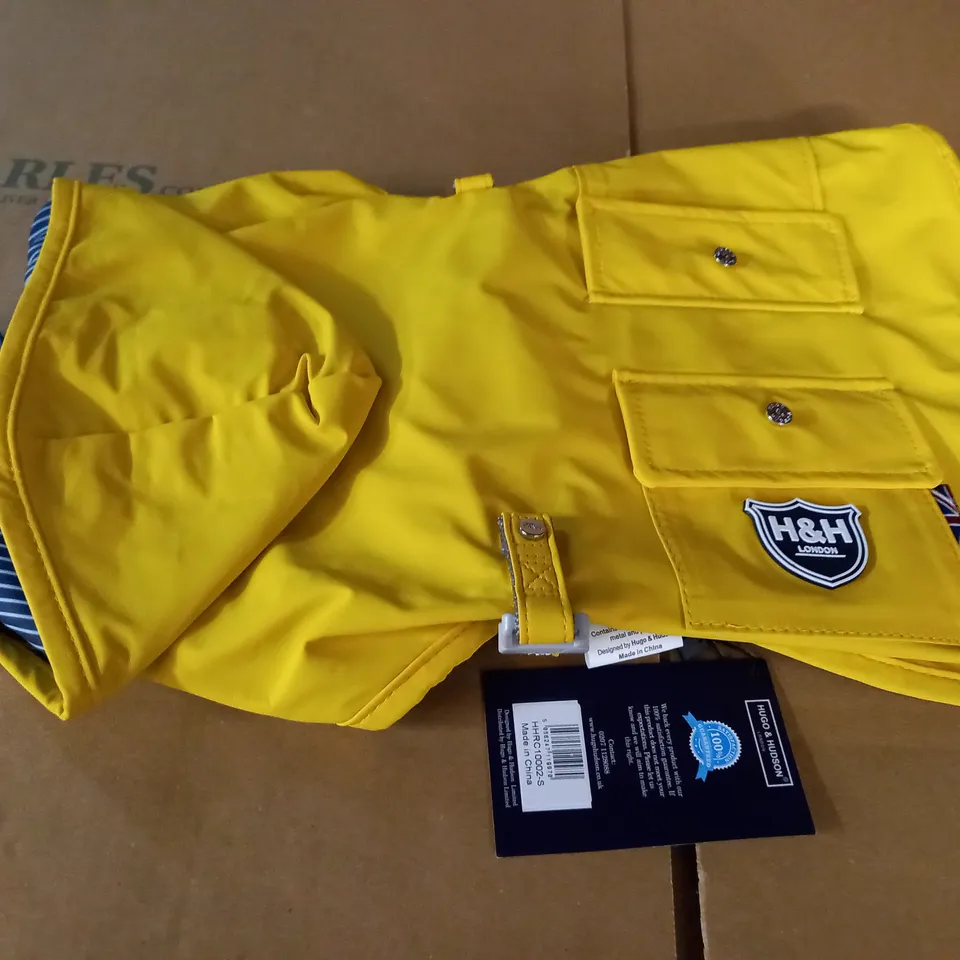 HUGO & HUDSON SHOWER RESISTANT DOG RAINCOAT - S 14"