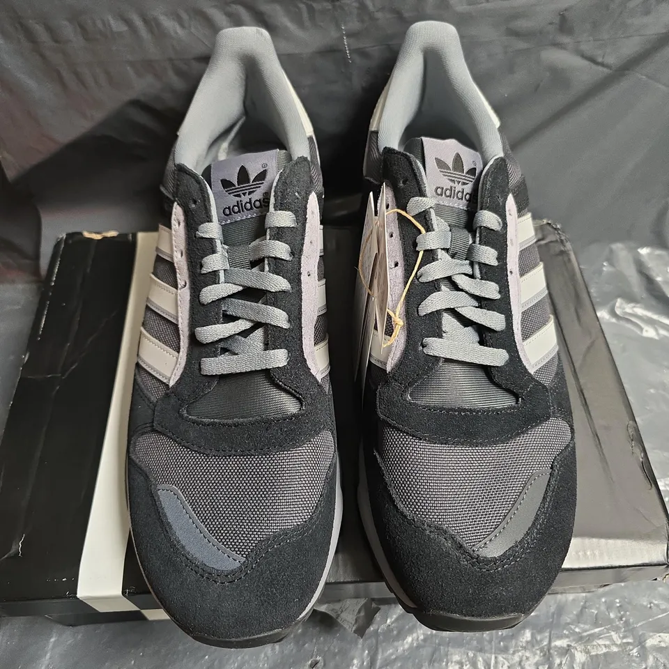 ADIDAS ZX 600 TRAINERS – BLACK/GREY, UK 10