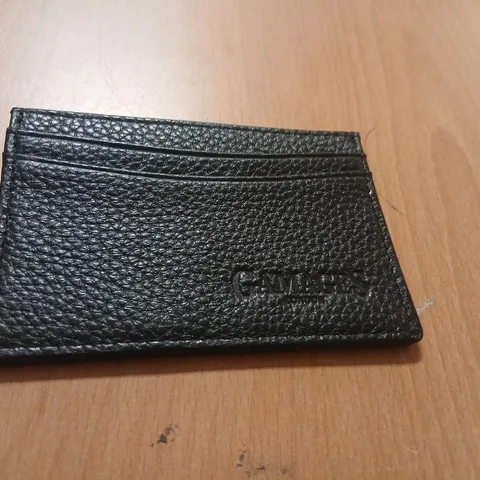 GAMAGES CREDIT CARD HOLDER – BLACK LEATHER
