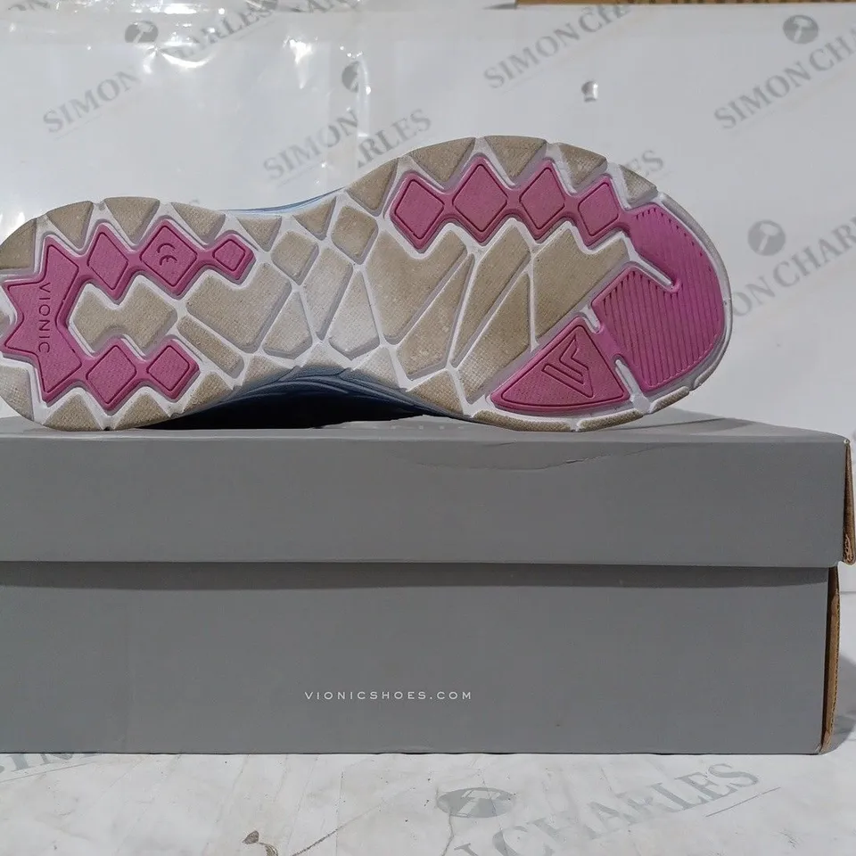 BOXED VIONIC 333 MILES TRAINERS IN INDIGO SIZE 8