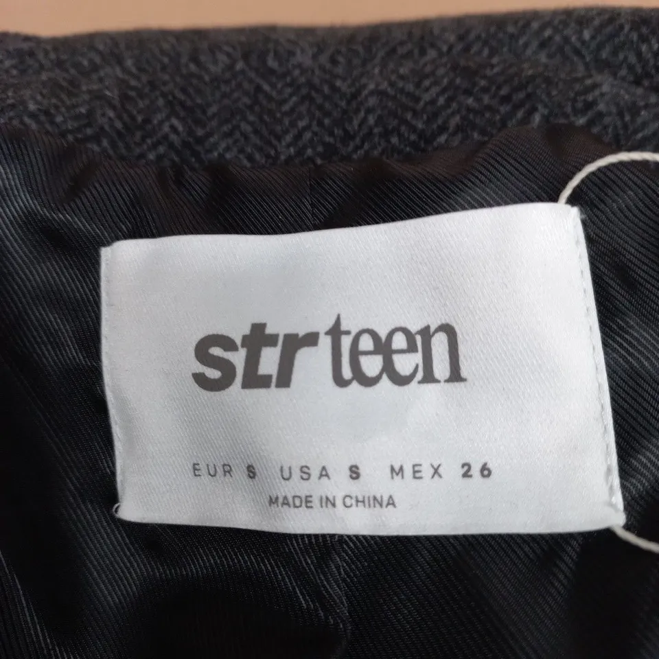 STR TEEN  DARK GREY WOOL-BLEND BLAZER COAT , SIZE S (EUR S, USA S)