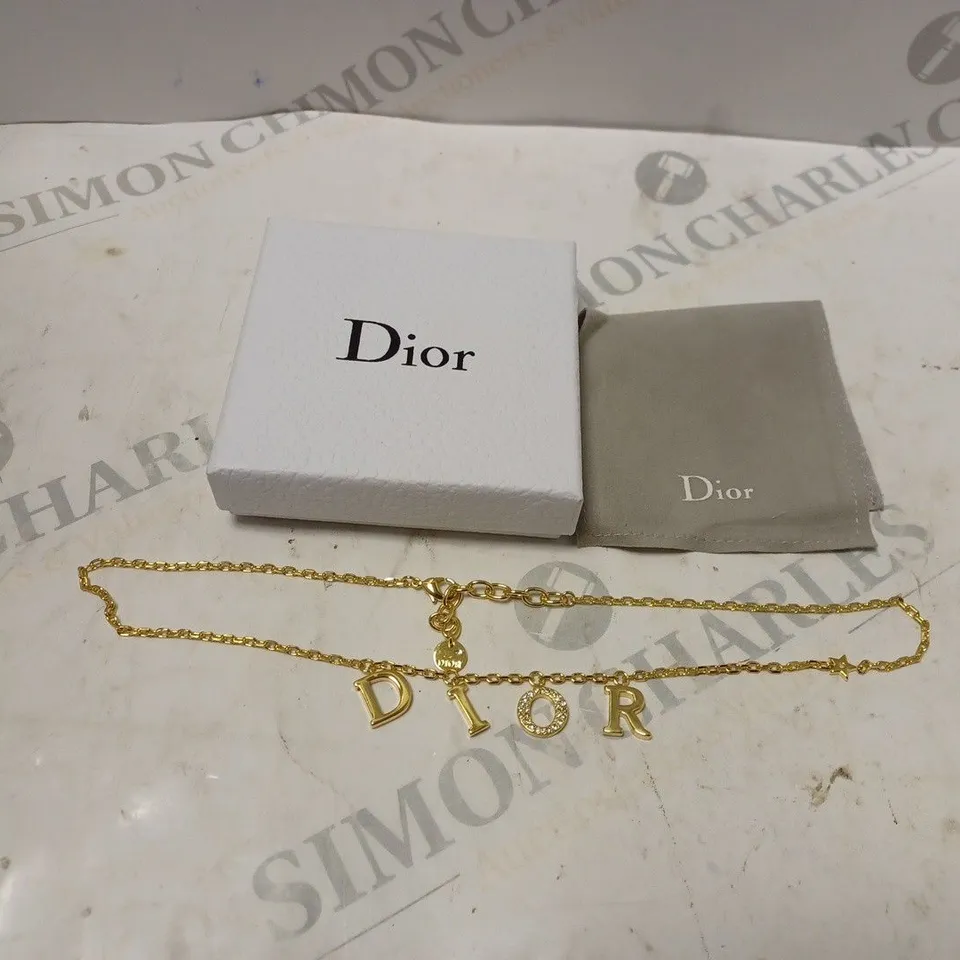 BOZED DIOR GOLD NECKLACE