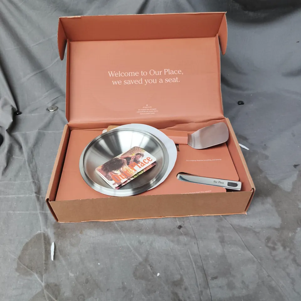 OUR PLACE NON-STICK COOKWARE SET – PAN, LID  & SPATULA
