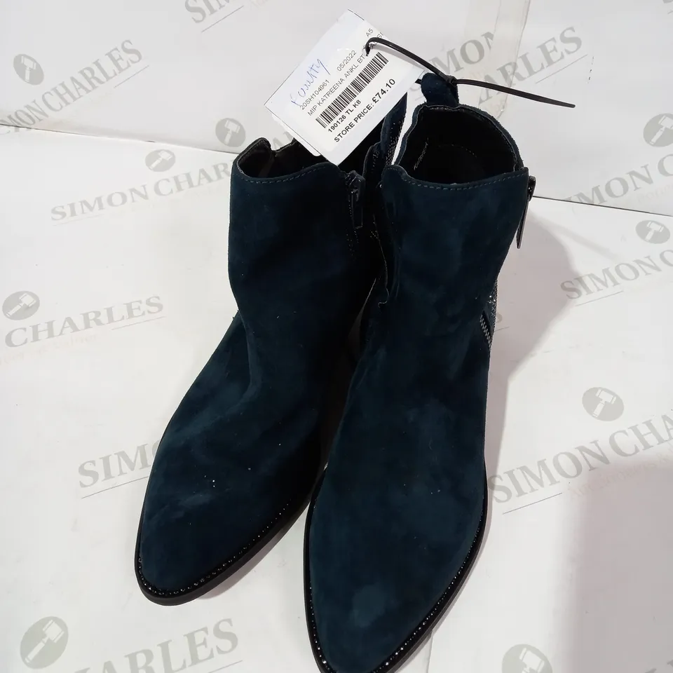 MODA IN PELLE KATREENA CRYSTAL ANKLE BOOT - TEAL - EU 41