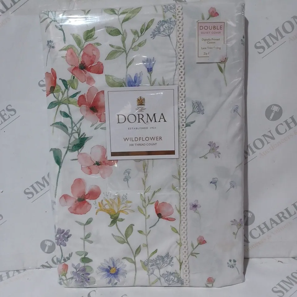 DORMA WILDFLOWER DOUBLE DUVET COVER IN FLORAL PATTERN