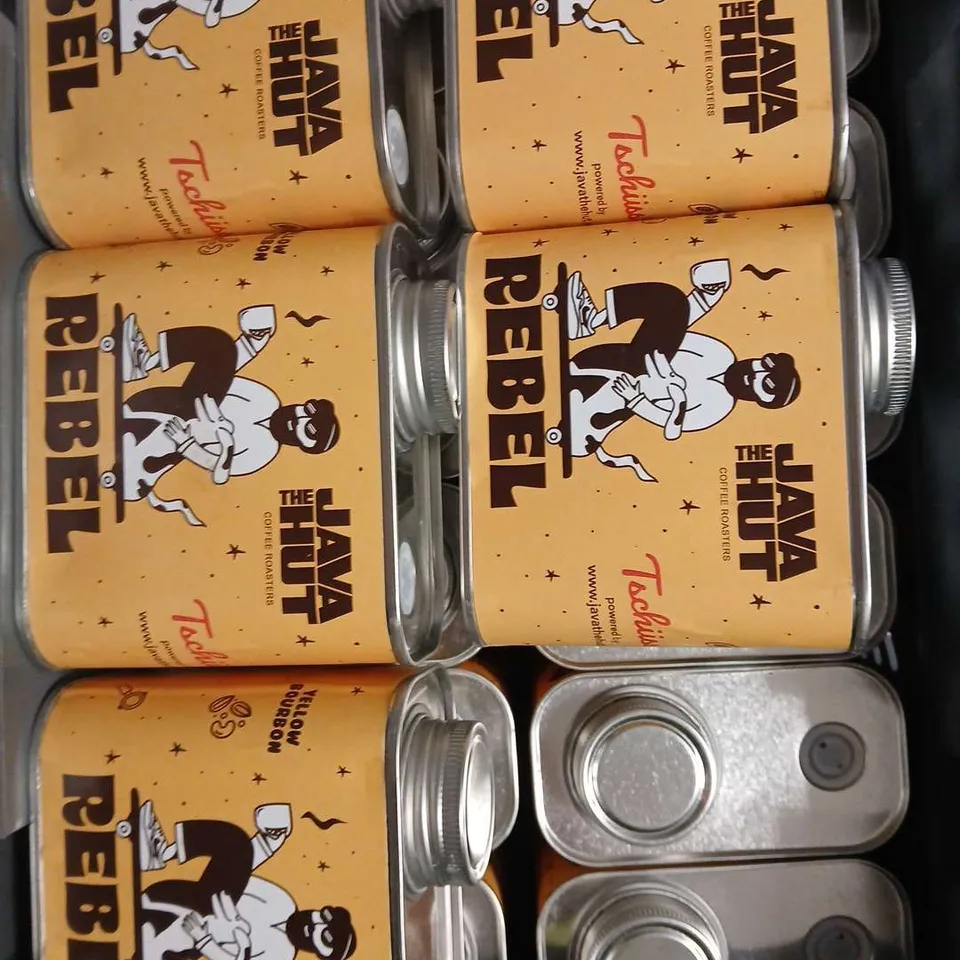 APPROXIMATELY 15 JAVA HUT REBEL COFFEE PRODUCTS
