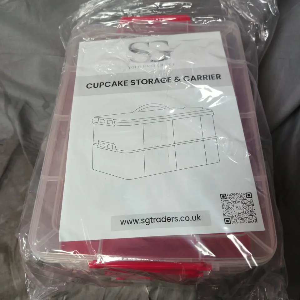 CUPCAKE STORAGE & CARRIER – PINK 3-DRAWER PLASTIC ORGANISER