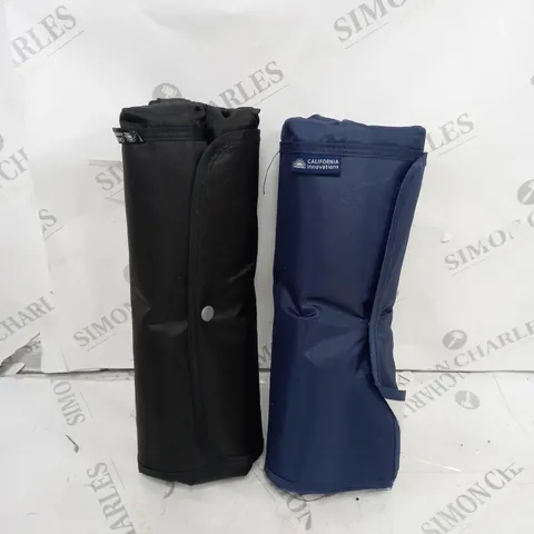 CALIFORNIA INNOVATIONS SET OF 2 FOLDABLE LARGE INSULATED MARKET TOTES 