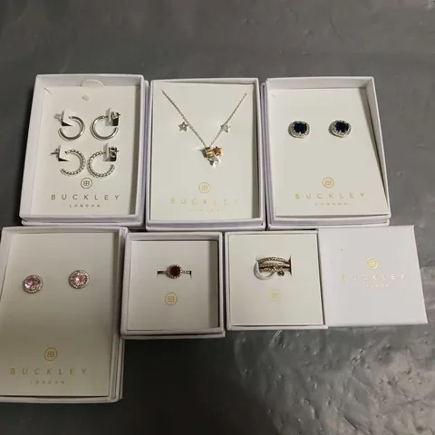 LOT OF 6 ASSORTED BOXED BUCKLEY LONDON JEWELLERY ITEMS