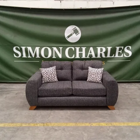 PRENT FABRIC 2 SEATER SOFA - GREY