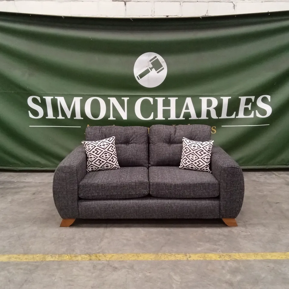PRENT FABRIC 2 SEATER SOFA - GREY RRP £749